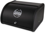 x458 Black Metal Bread Box/Bin/kitchen Storage Containers with Roll Top Lid